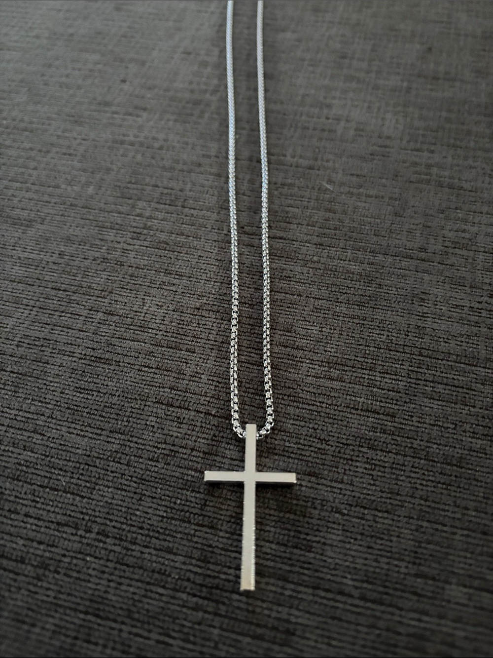 Silver Cross Pendant Necklace - Silver